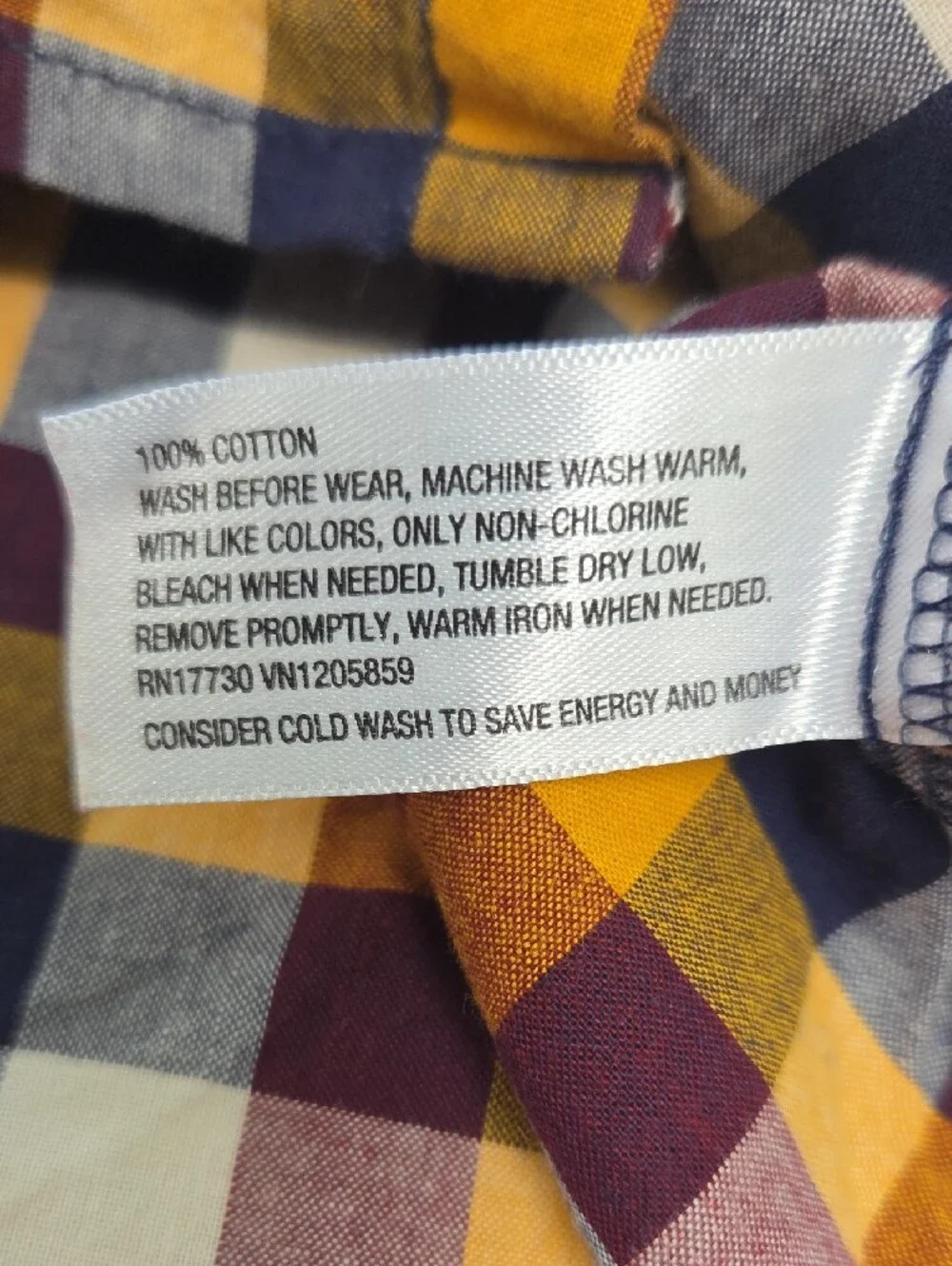 Carter's Blue Denim Jeans with Cherokee Yellow and Burgundy Plaid Shirt